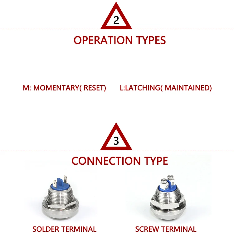 Custom 12MM 4Pin ON-OFF Metal Push Button Switch Waterproof High Button Push Button Electrical Switch with Power LED
