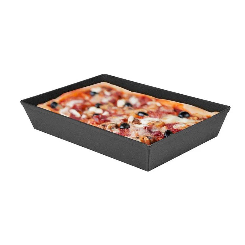 Non-Stick Aluminum Deep Pan Pizza Dish Rectangular Oven Tray for