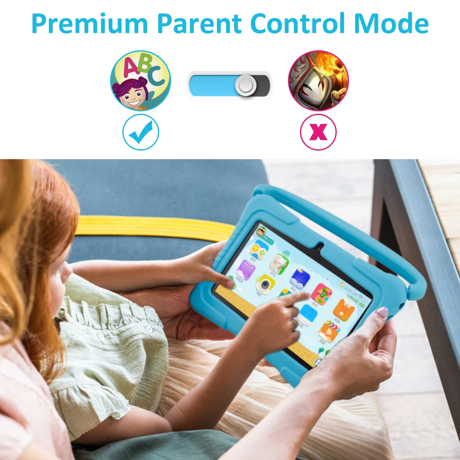 Popular New Design 7 Inch Android Tablette Learning Kids Tablet Pc Wifi BT Baby Pad Android Tablet