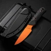 Manche noir + lame orange