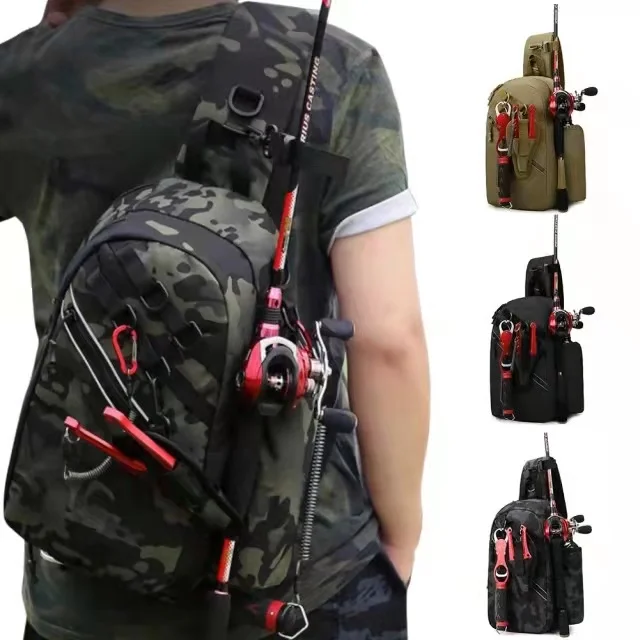 Fishing Tackle Backpack With Rod 