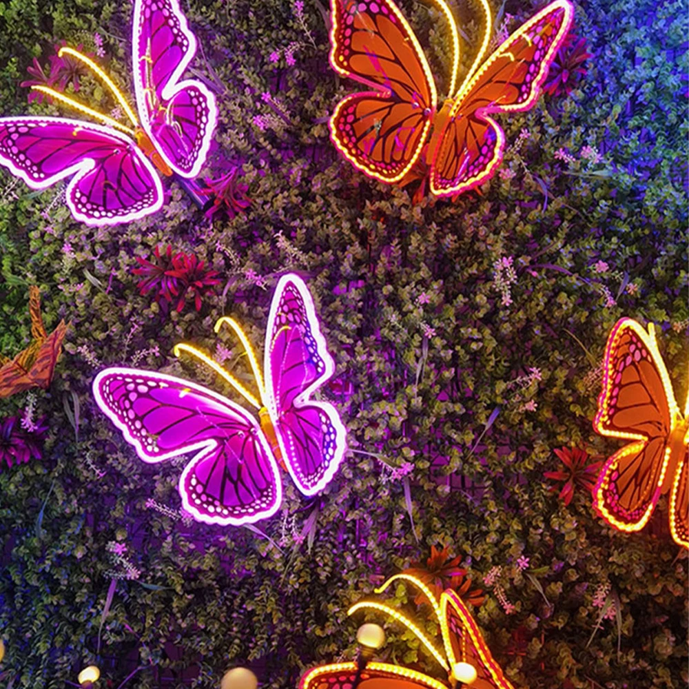 ダイナミックバタフライライト LED 屋外防水 カラフル ヴィラ 庭園