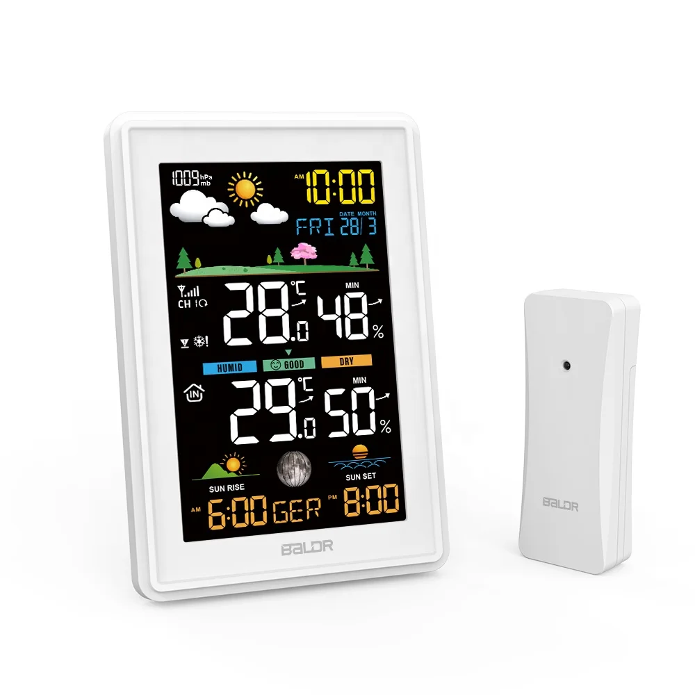 Baldr Indoor/Outdoor Wireless Weather Station (White)