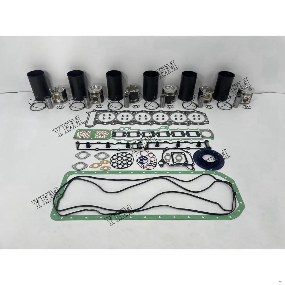 6M60 Engine Rebuilding Kit With Full Gasket Set Cylinder Piston Rings Liner for Mitsubishi