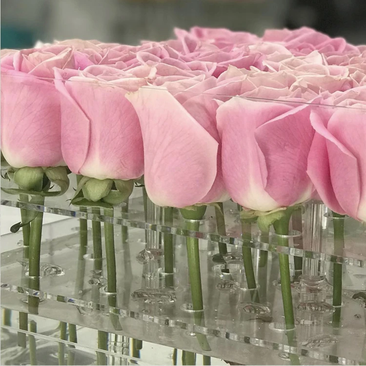 Shp Elegant Acrylic Dining Table Rectangular Vase Wedding Banquet