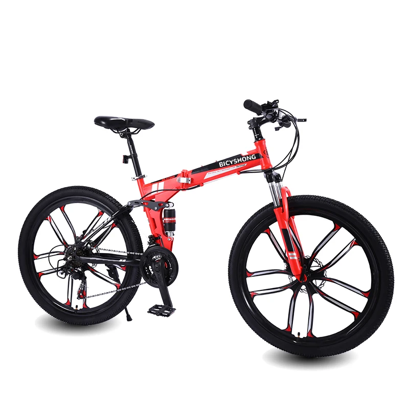 フルサスペンションMTB 26インチ折りたたみ自転車 スポーツバイク