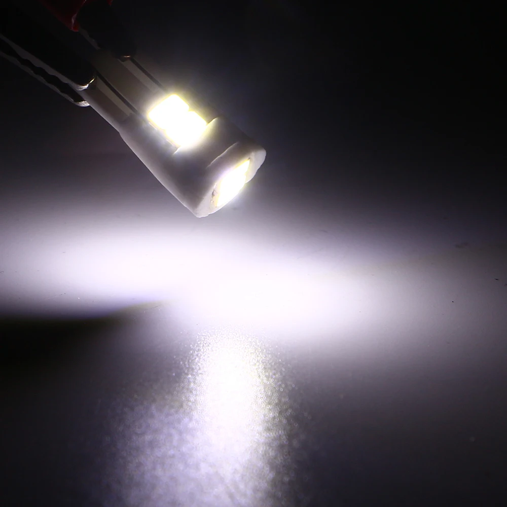 12V Car LED Bulb T10 5730 6 SMD 6LED 5630 Ceramic Auto Led License Plate Light W5W 194 168 Car Door Led Reverse Bulbs White