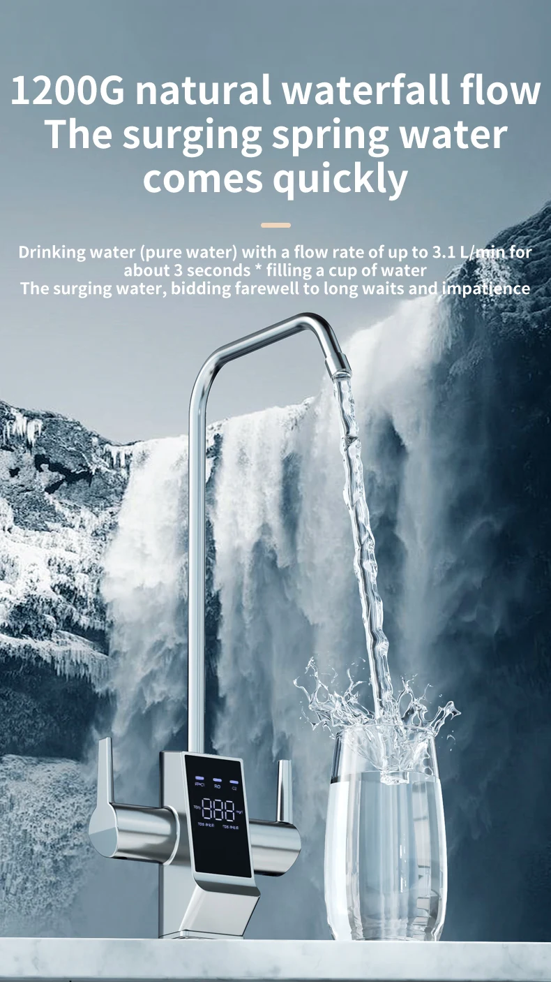 800G Reverse Osmosis Home Use Water Filter Life Reminder TDS Display Drinking Water Manufacturing Vendor