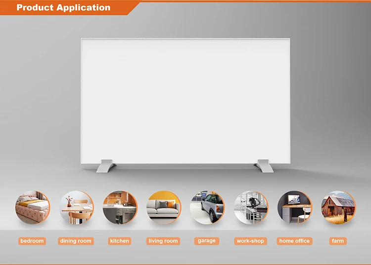 Far Infrared Portable Radiant Ceiling Room Panel Carbon Crystal Wall Mounted Electric Infared Panel Heaters With Thermostat
