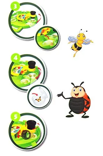 Attrape-Mouches Et Insectes Pour Enfants - Longue Poignée 28cm, Fenêtre D'Observation Grossissante 5x - Outil D'Exploration Nature Inoffensif - 7