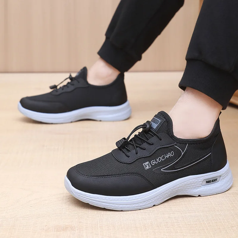 Suela ligera de PU con cordones para hombre, amortiguación