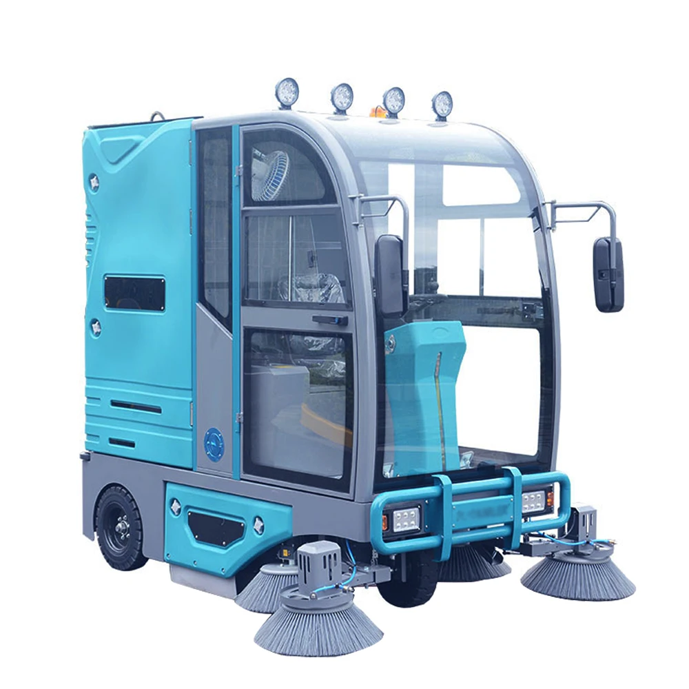 FS16 Good Quality Garbage Sweeper Truck Steering Cleaning Machine Powered Road Sweeper Car