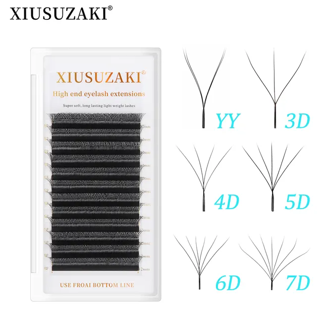 XIUSUZAKI 2D 3D 4D 5D 6D 7D 8D W Lashes Automatic Flowering Premade Natural Individual yy Lashes Trays Eyelashes Extensions
