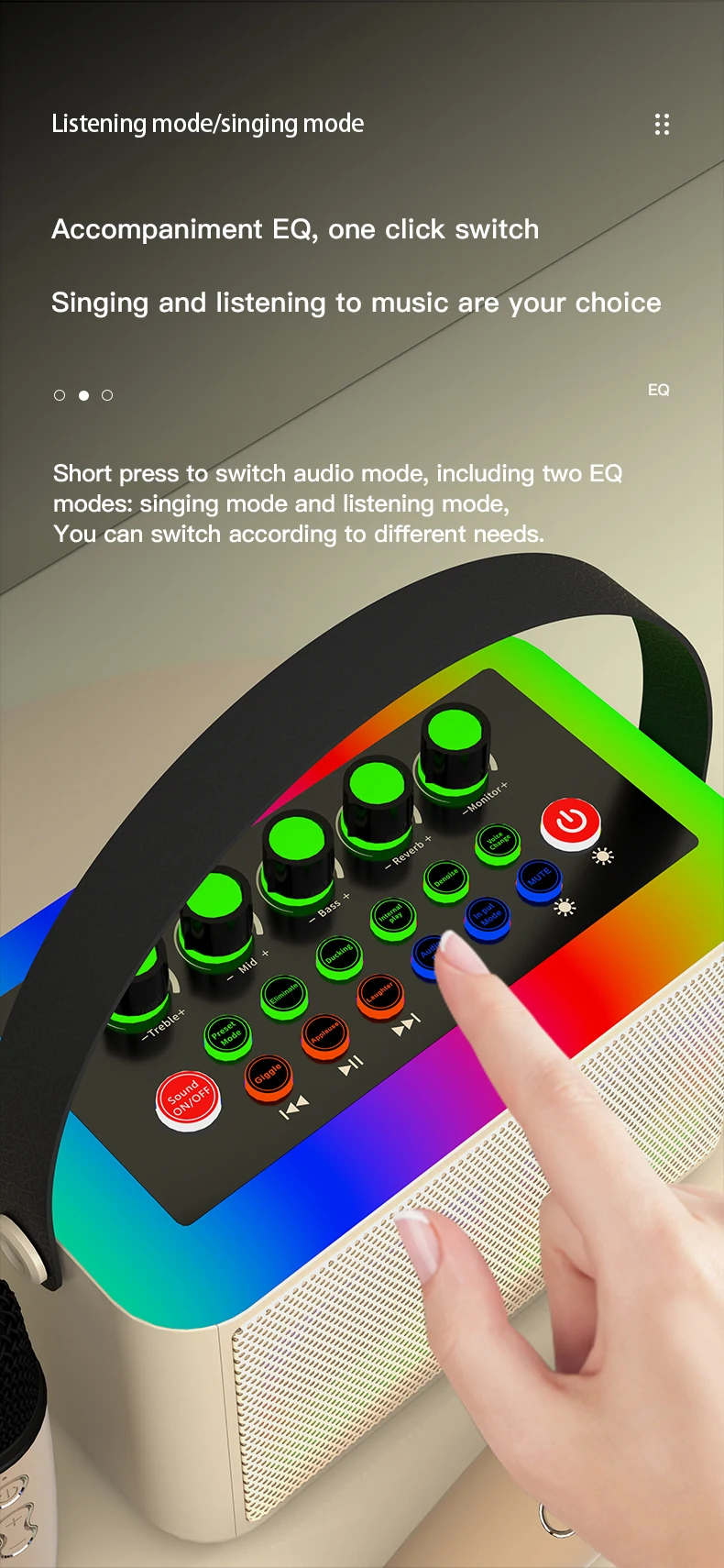 All-in-One Home Karaoke Set with Audio Mixer Sound Cards Home Broadcast Microphone for Live Shows