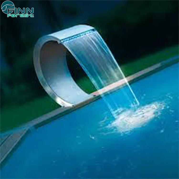 Simple Style Swimming Pool Cascade Waterfall 316 Stainless Steel Pool Water Features
