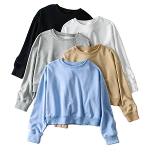 Wholesale Oversized Women Essential Soft Stretchy Sweatshirt Color Block Fog Hoodie in Bales for Pakistan Unisex