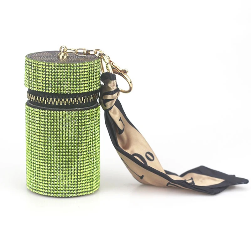 Charm Rhinestone Lipstick Bag Keychain Diamond Design Luxury Bags Mini