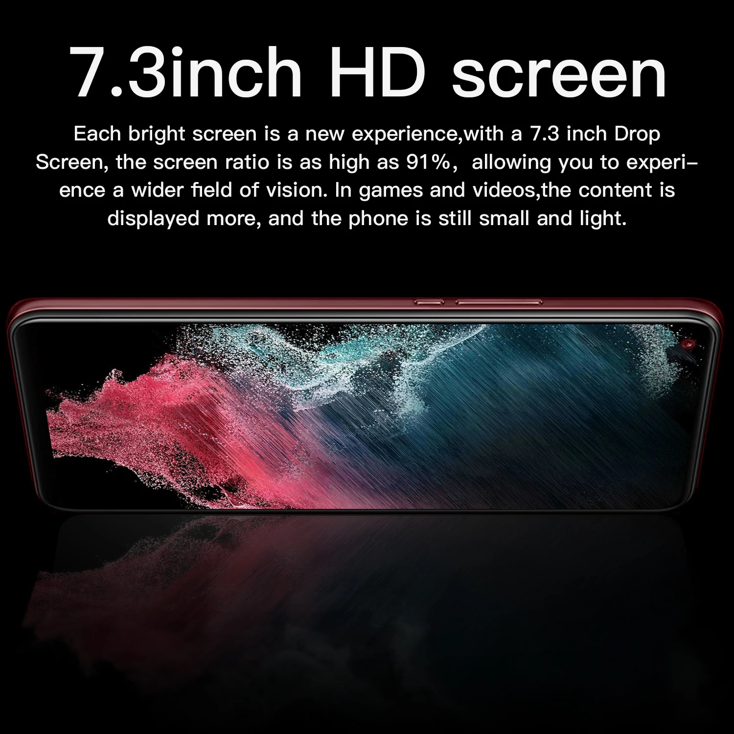 NEW 2022 New S22+ Ultra Smartphone 7.3 Inch 16GB+1TB 6800mAh 5G Network Unlock Cell Phone Mobile Phones Global Version