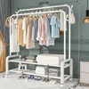 135cm Double Pole 2 Tier Storage Net With Wheels White