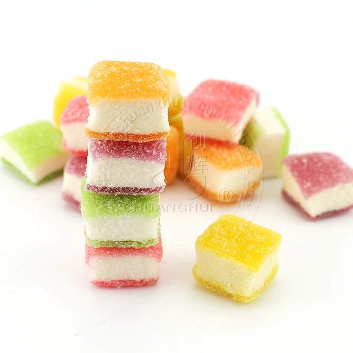 three-layer cube soft candy