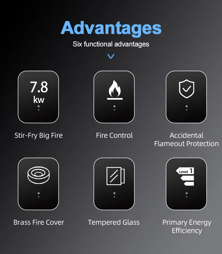 Builtin Gas Stove With Ceramic Hob 7.8kw Big Fire Gas Burner With