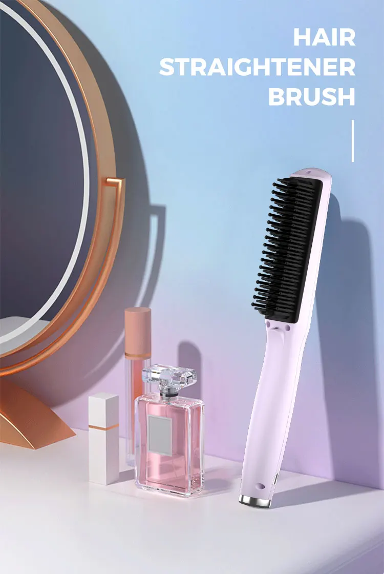 New Hair Straightener Professional Quick Heated Electric Hot Comb Hair