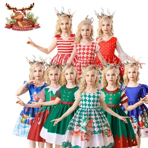 MQATZ New Designs Fancy Girls Christmas Dress Holiday Children Clothing New Year Kids Party Dresses
