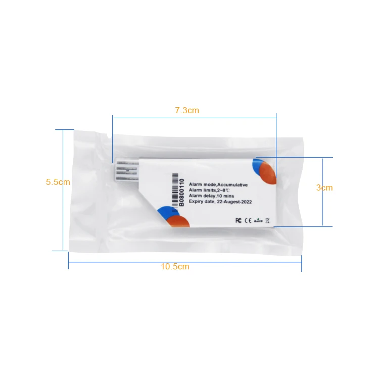 USB Temperature Single Use Data Logger with PDF Report