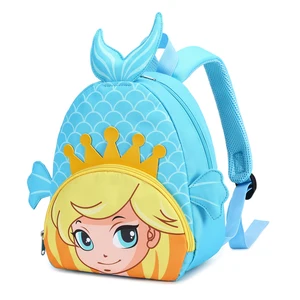 New Arrival Mini 3D Mermaid Backpack for Girls Kids' Daily School Bags with Cartoon Logo and Polyester Lining