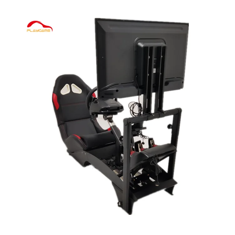 Gaming Car Stable Racing Simulator Cockpit Sim Wheel Stand Driving Simulator With Gear Shift Mount Single Monitor Stand