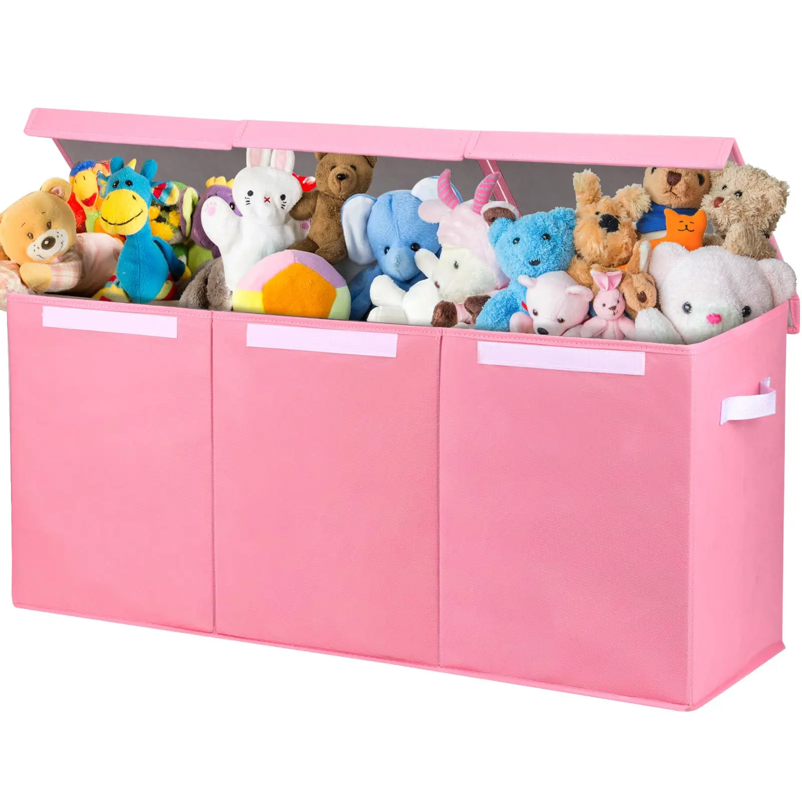 Pink Extra Large Toddler Toy Box Kids Toy Chest Toy Storage Organizer