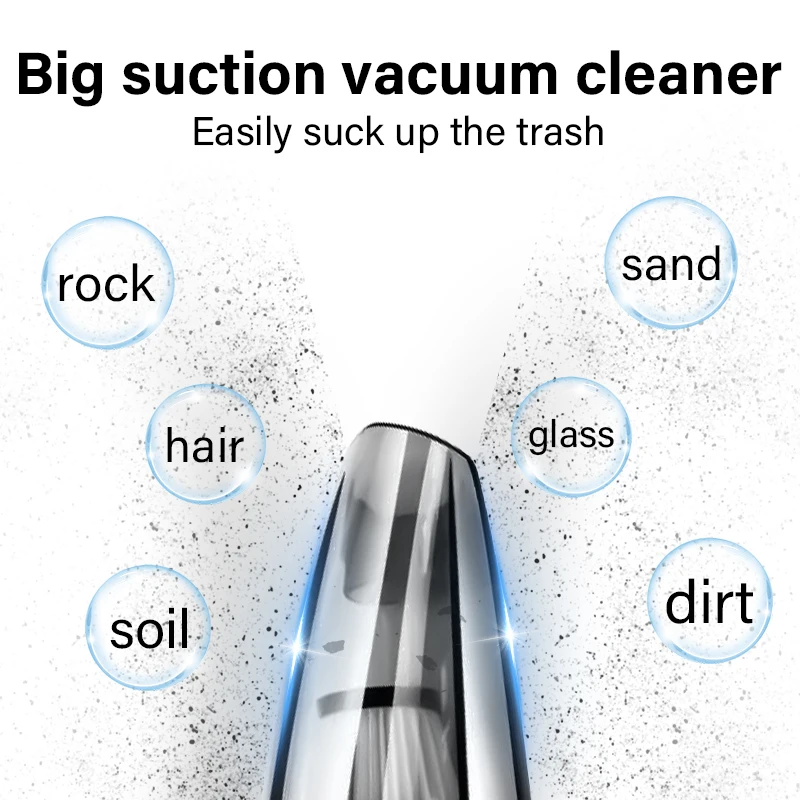 Powerful Cyclonic Suction Handheld Vacuum Wet-Dry Lightweight Cordless Portable Vacuum Cleaner for Car From Overseas Warehouse