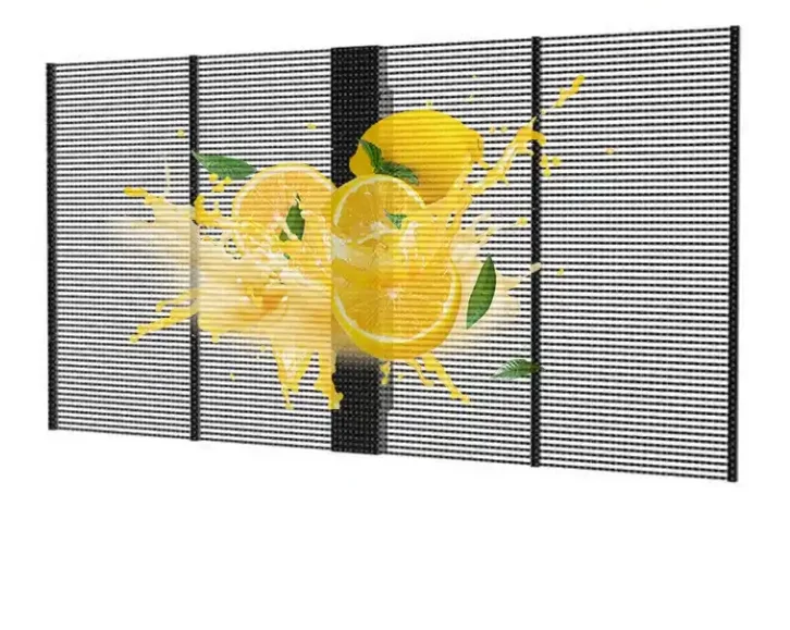 Video Screen Transparent High Resolution Glass Window Full Color Video Moving Advertising Led Wall Indoor Outdoor SDK 16 RGB