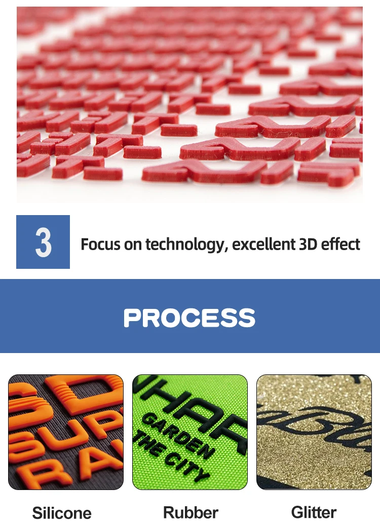 Custom Iron On 3d Heat Press Label Thermal Press Clothing Accessories