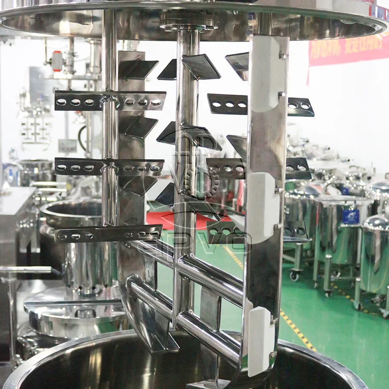 Vacuum Toothpaste Production Equipment Emulsifying Mixer Homogenizer Cosmetic Mixer Tank Shaving Cream Making Machine