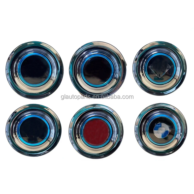 Custom Luxury Car Rim With Floating Center Caps Emblem Floater Car Wheels Chrome Black Finish