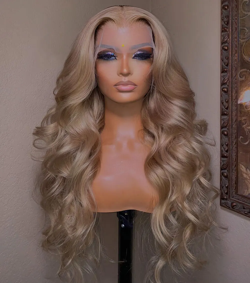 180 Density Honey Blonde Wig For Woman Body Wave Human Hair Wigs