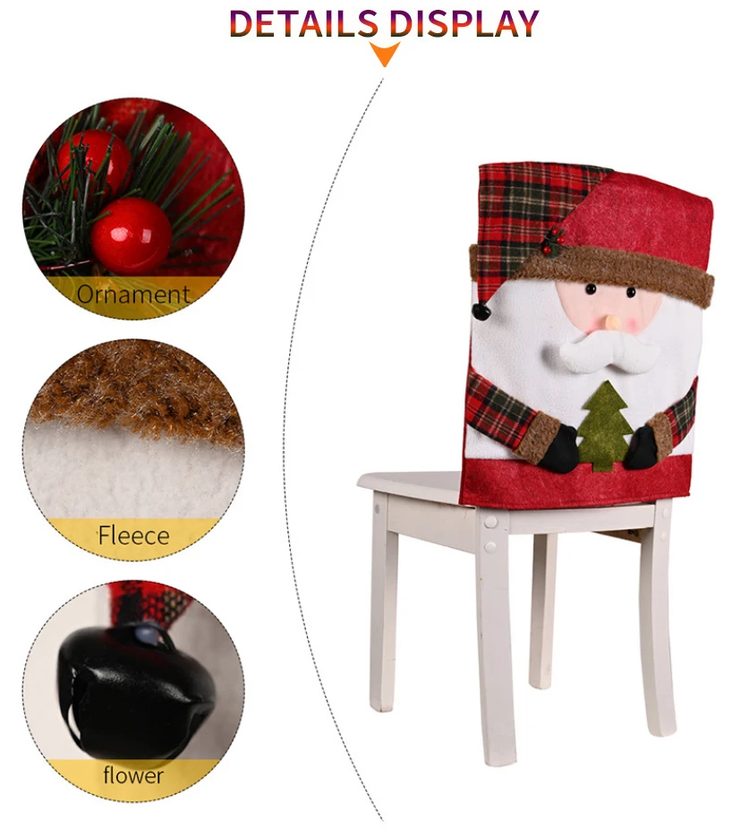 Highquality New Polyester Christmas Santa Chair Cover For Home Hotel