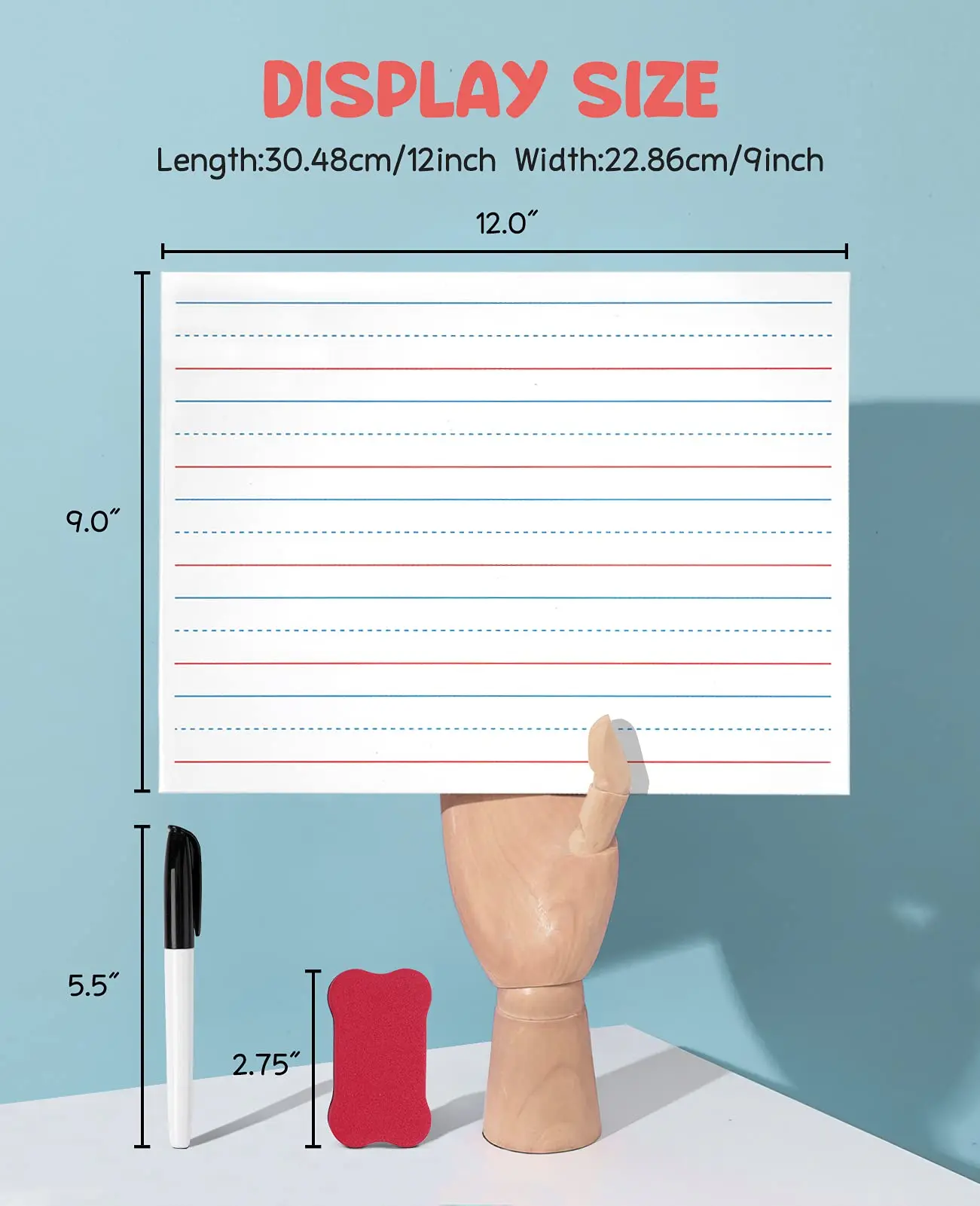 9x12 двухсторонняя обучающая детская Магнитная белая доска набор для сухого стирания