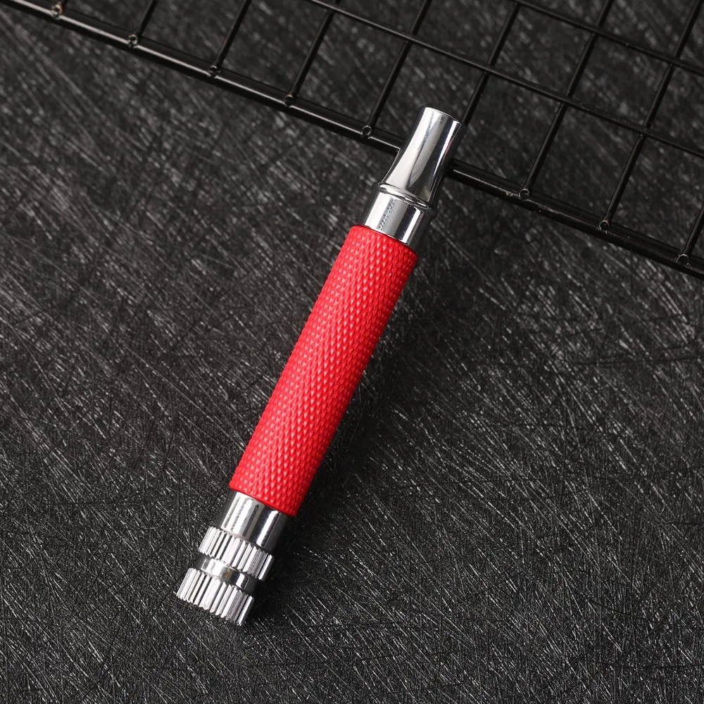 YAQI Custom Comfortable Grip Safety Razor Handle Holder Six-Color Chrome Not Slip Brass