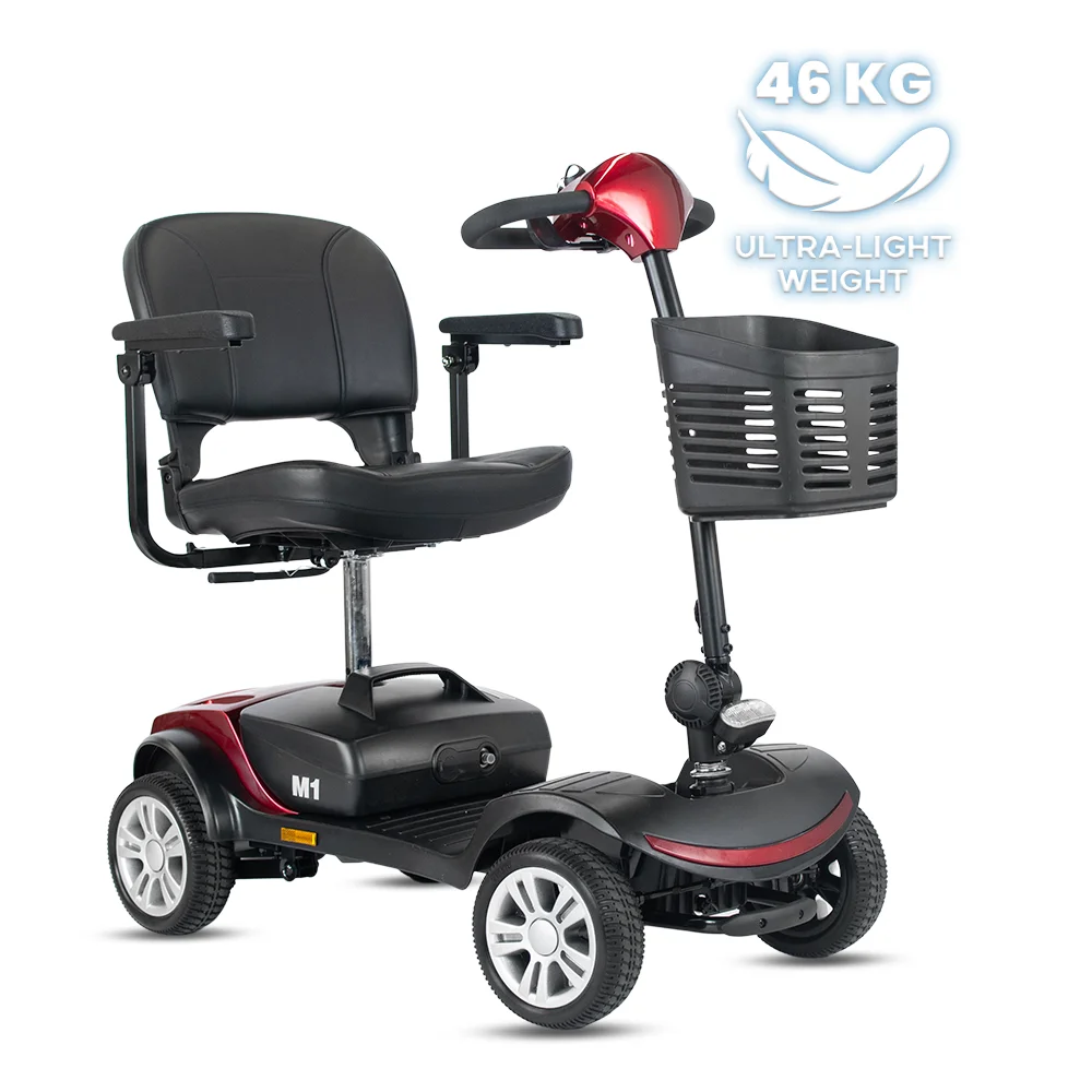 New style 4 wheel electric Mobility Scooter Senior Caremoving foldable electric scooter for disabled with basket