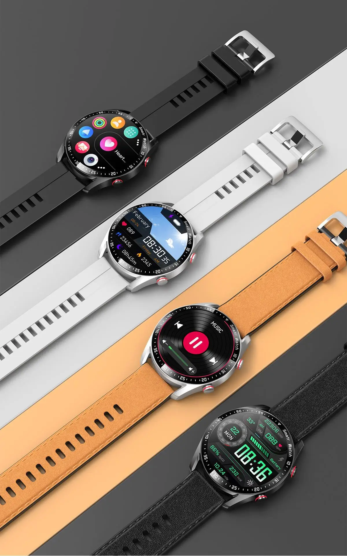 Smart Watch Business BT Call Answering Fitness Tracker IOS Waterproof