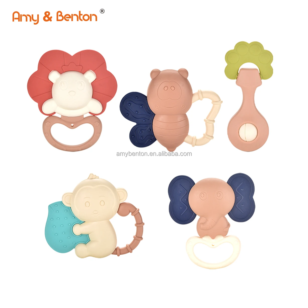 Горячая Распродажа Новый товар 5 шт. детские погремушки игрушки для младенцев шейкер прорезывания зубов Игрушки для раннего развития детей новорожденных подарки для детей