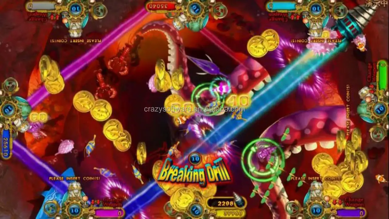 コイン式ゲーム10人のプレーヤーオーシャンモンスターゲームシューティングフィッシュテーブルマシン