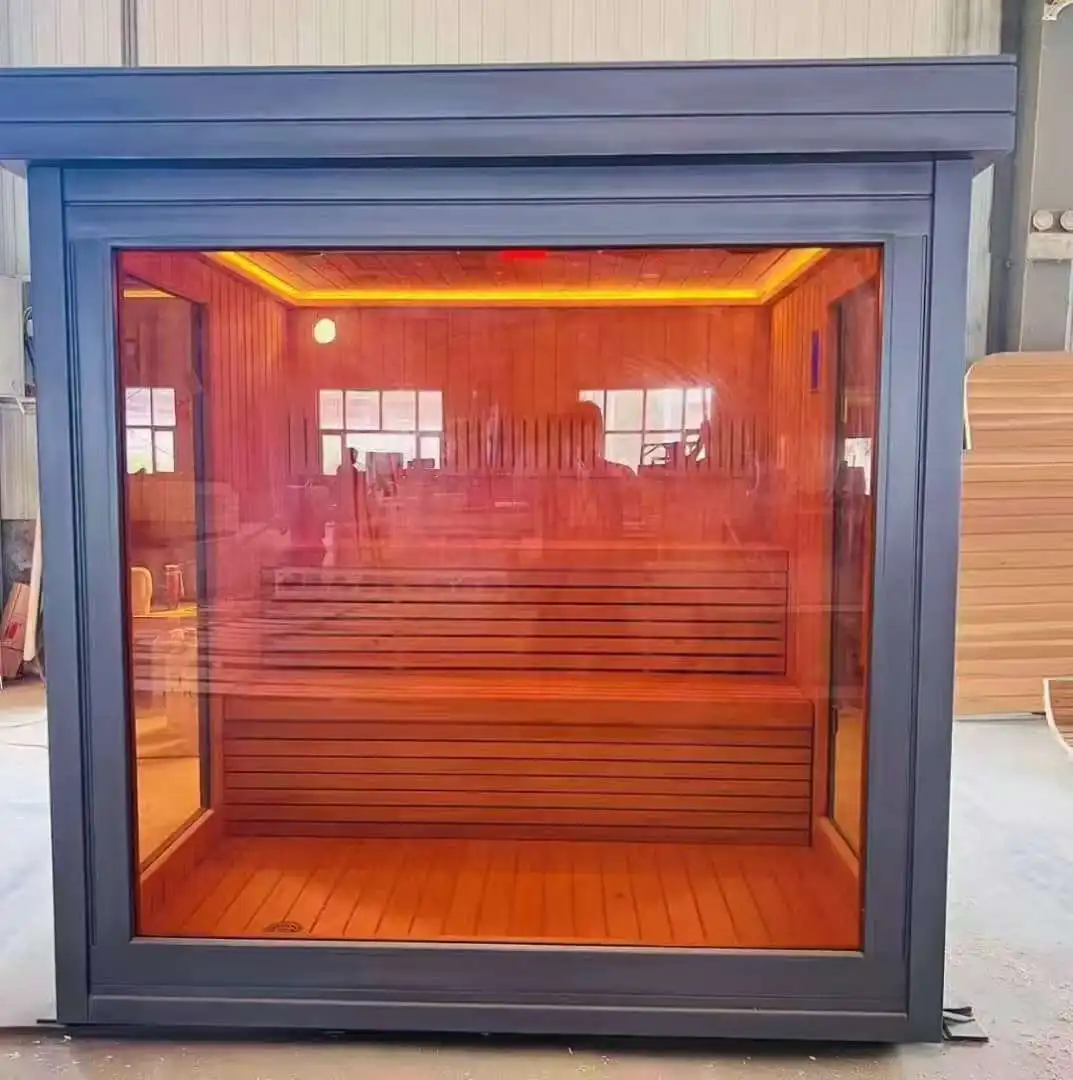 Multifunctional Sauna Trailer Outdoor Use Smart Home Saunas for  2 3 4 Person Use Steam Room Dry Portable Sauna