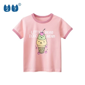 New Soft Baby Girl Clothes Cartoon Cute Pattern Short Sleeve T Shirt for Girls