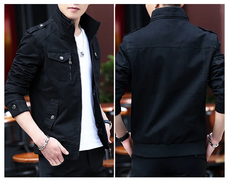Yixin Latest Design Men's Plus Size Jacket Coat Solid Color Muti ...