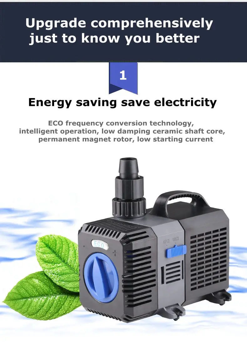 Adjustable Mini Submersible Fountain Pond Marine Water Aquarium Pump