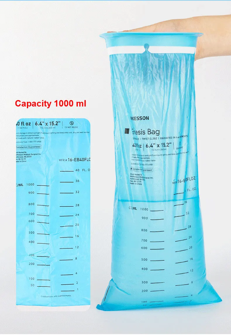 Portable Disposable Medical Plastic Leakproof Emesis Bags Vomit Bags