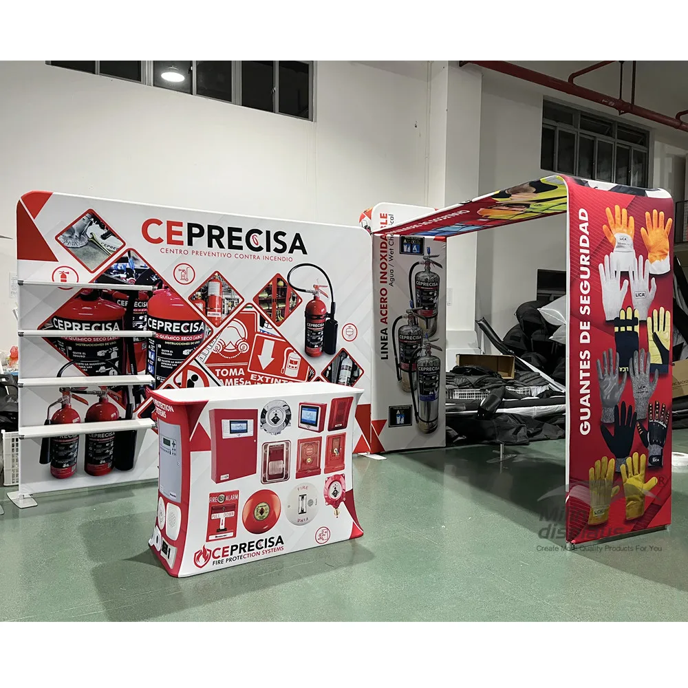 Customized Design 10x10ft Standard Exhibit Booth Portable Trade Show Displays  Exhibition Booth Stand With TV Stands